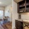a kitchen with a dining table